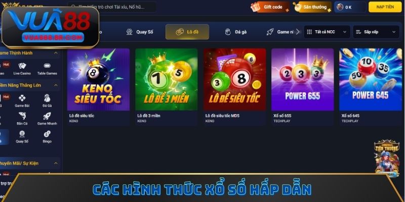 Các hình thức xổ số hấp dẫn