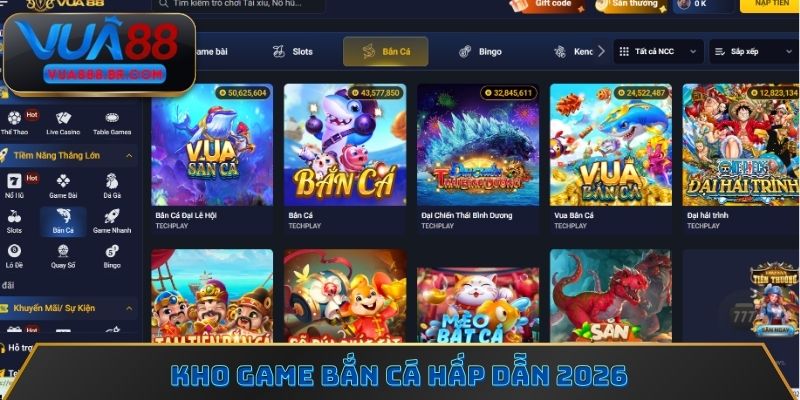 Kho game bắn cá hấp dẫn 2026